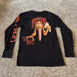 Tripple Redd Face Melt 1400 Life's A Tripp Long Sleeve Tee Shirt Mens Small S